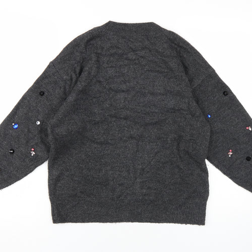 Warehouse Women's Grey Pullover Jumper, Size 8