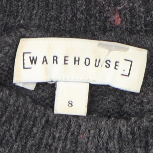 Warehouse Women's Grey Pullover Jumper, Size 8