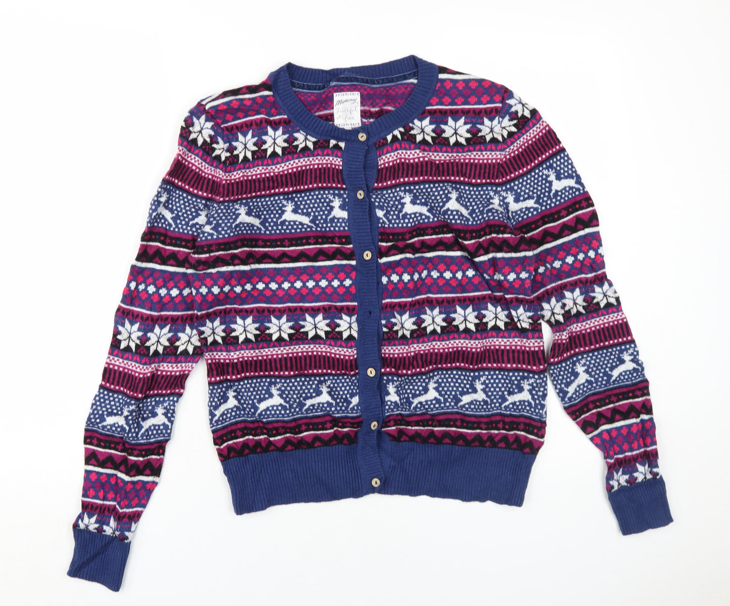 Mantary Women's Multicolour Christmas Cardigan Size 14