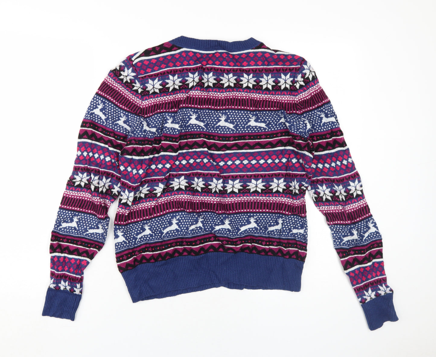 Mantary Women's Multicolour Christmas Cardigan Size 14