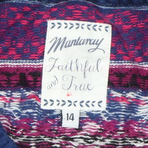 Mantary Women's Multicolour Christmas Cardigan Size 14