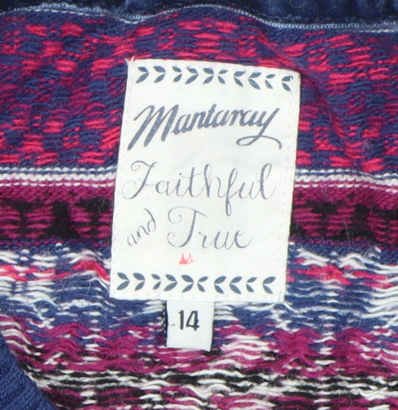 Mantary Women's Multicolour Christmas Cardigan Size 14
