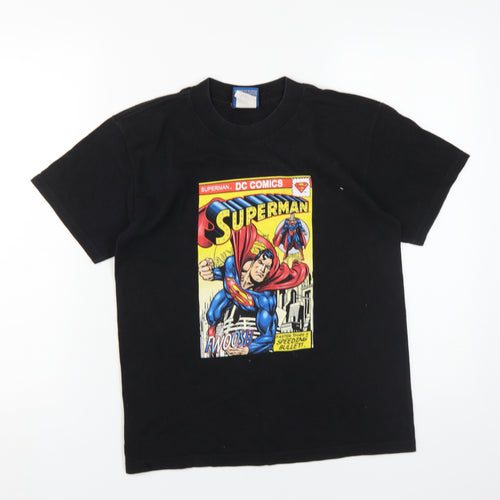 Superman Boys Black Graphic T-Shirt Size 10 Years