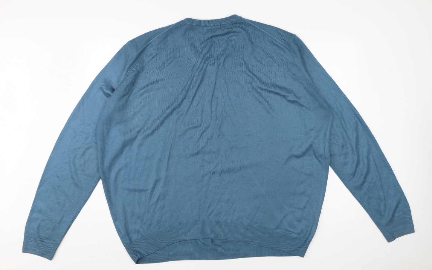 James Pringle Men's Blue XL V-Neck Knit Jumper