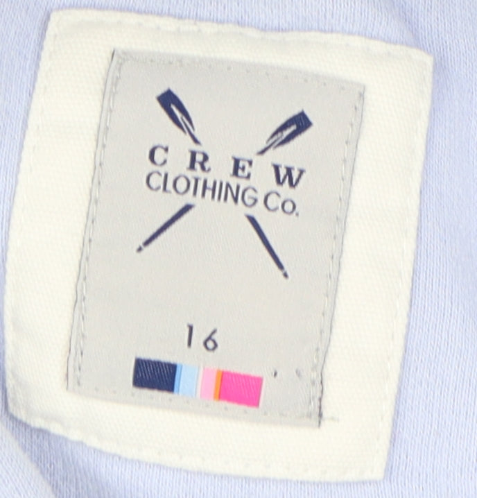 Crew Clothing Women's Blue Pullover Hoodie Size 16