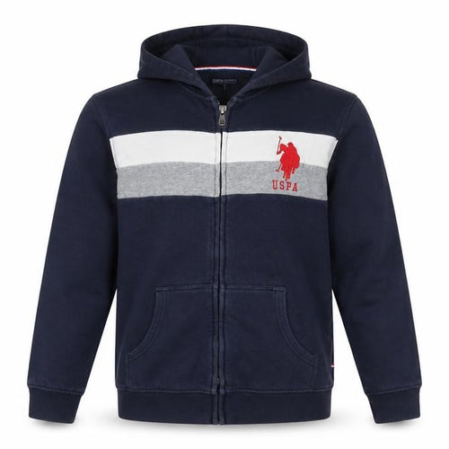 U.S. Polo Assn. Boys Blue Full Zip Hoodie, Size M