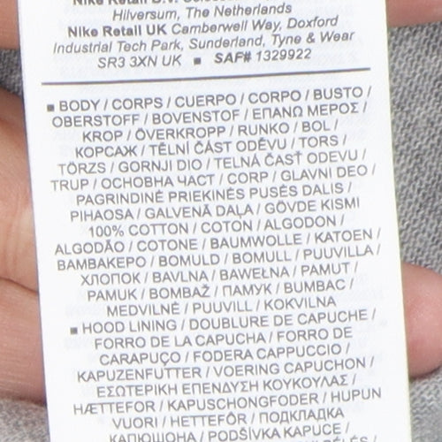 Nike Men's Grey XL Logo Pullover Hoodie