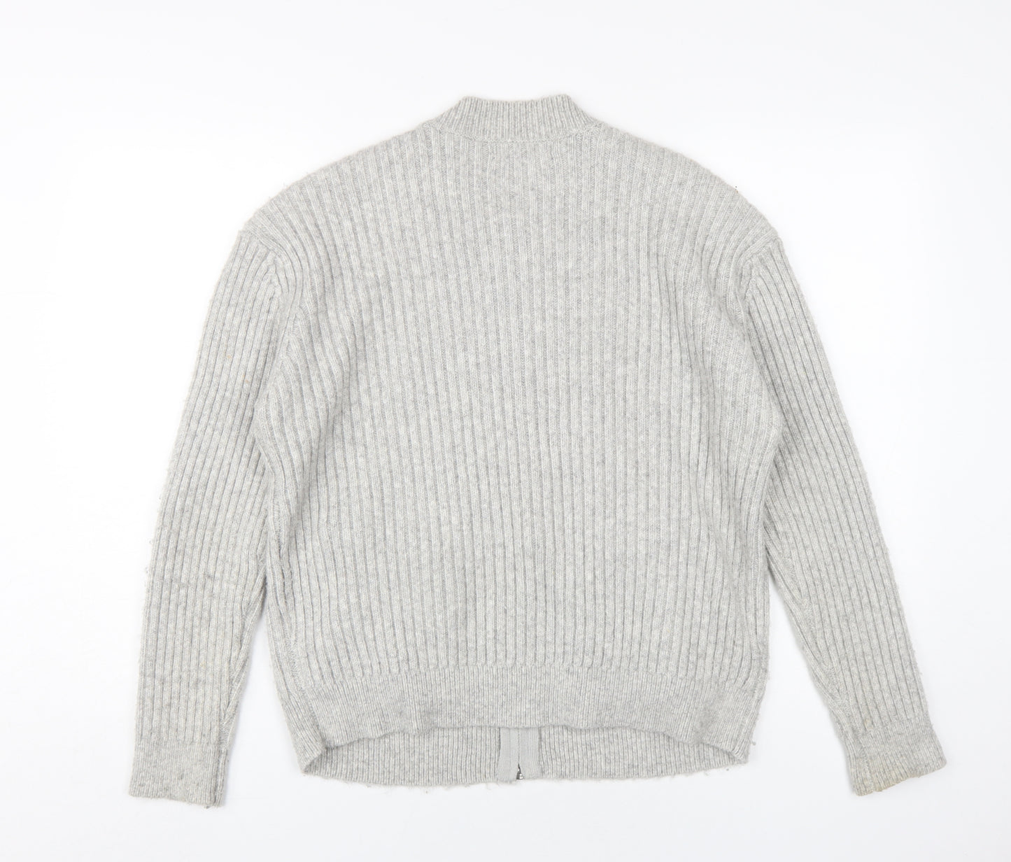 Marks and Spencer Women's Grey Full Zip Jumper - M