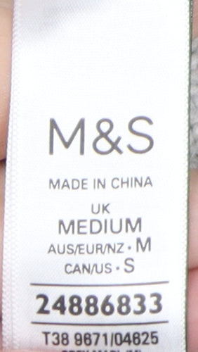 Marks and Spencer Women's Grey Full Zip Jumper - M