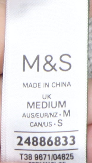 Marks and Spencer Women's Grey Full Zip Jumper - M