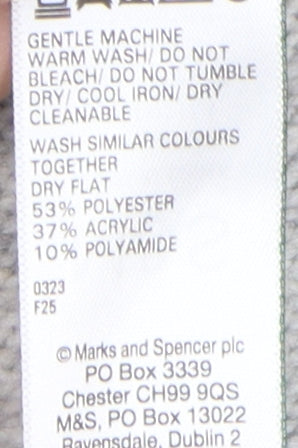 Marks and Spencer Women's Grey Full Zip Jumper - M