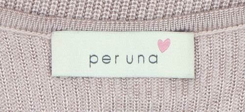 Per Una Women's Pink V-Neck Pullover Jumper Size 16