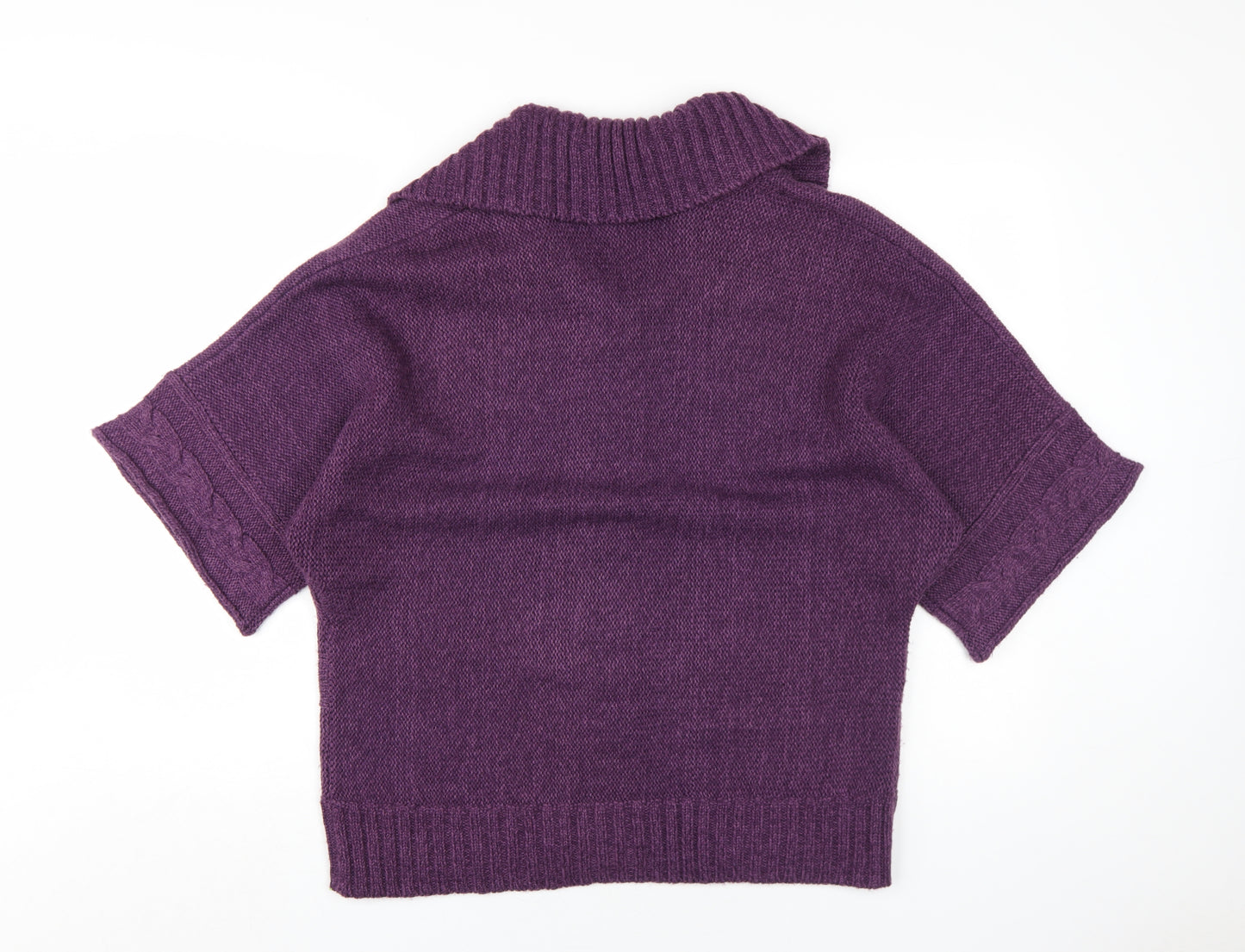 Bm Women's Purple Collared Cardigan M