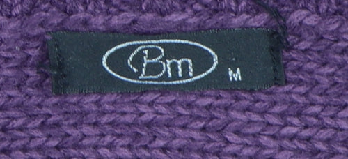 Bm Women's Purple Collared Cardigan M