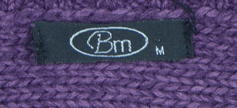 Bm Women's Purple Collared Cardigan M