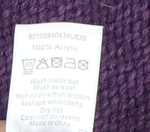 Bm Women's Purple Collared Cardigan M