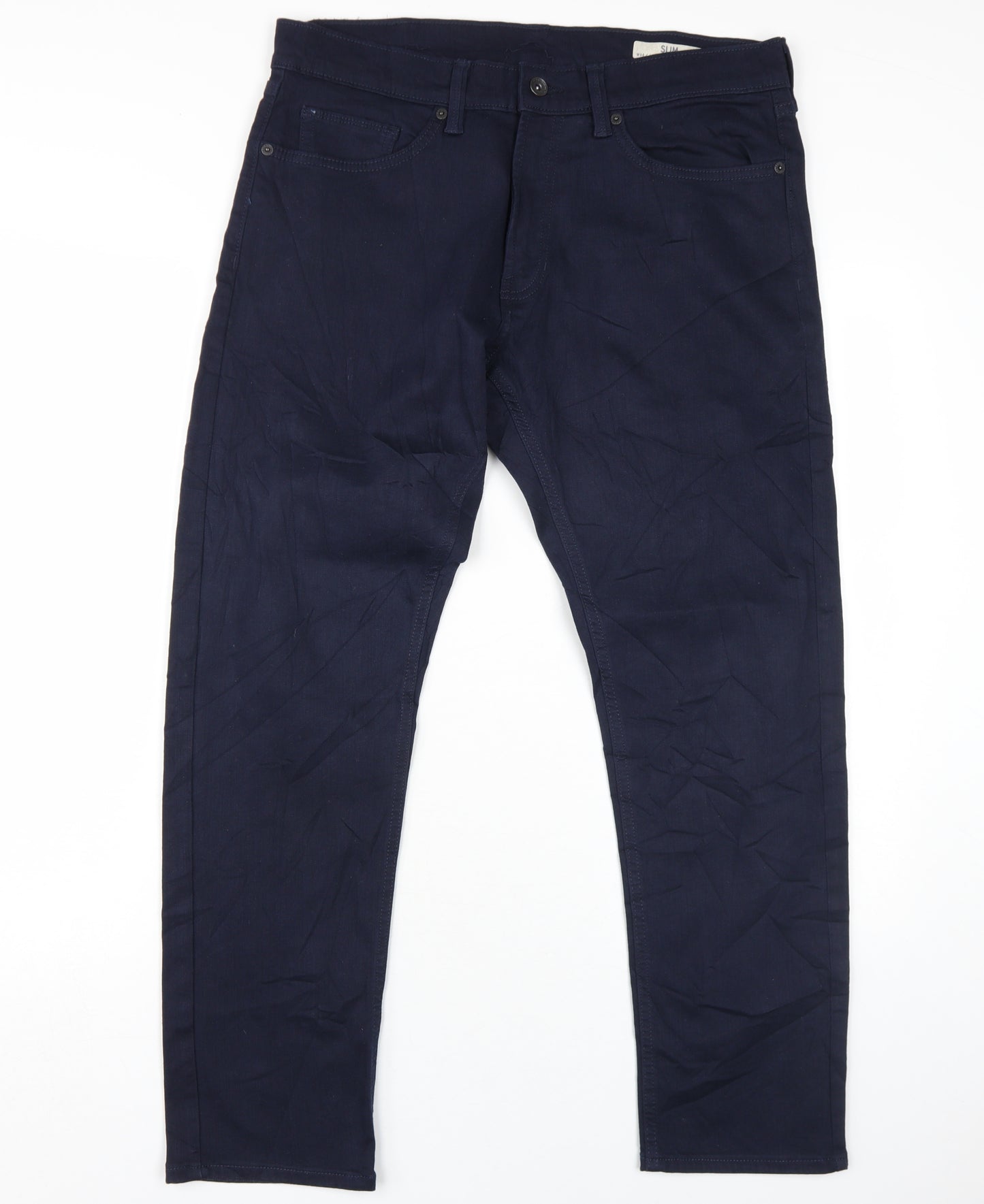 Marks & Spencer Men's Blue Slim Jeans Size 34