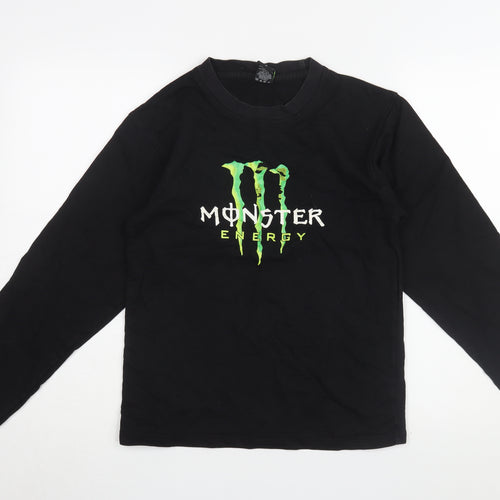 Monster Men's Black Long Sleeve T-Shirt, Size S