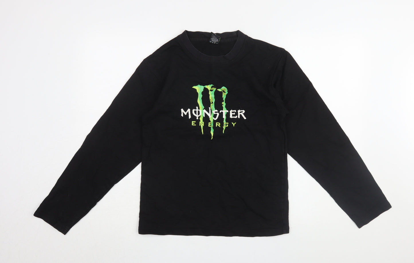 Monster Men's Black Long Sleeve T-Shirt, Size S