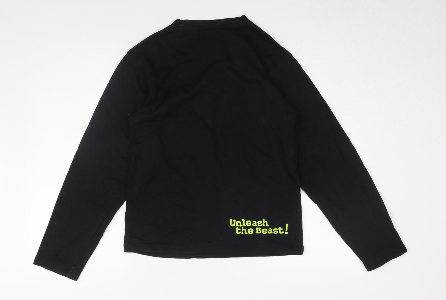 Monster Men's Black Long Sleeve T-Shirt, Size S