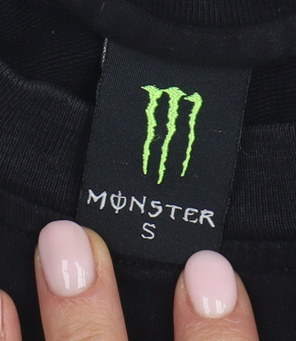 Monster Men's Black Long Sleeve T-Shirt, Size S