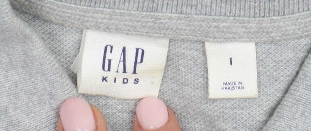 Gap Boys Grey Polo Shirt Size L Regular Fit