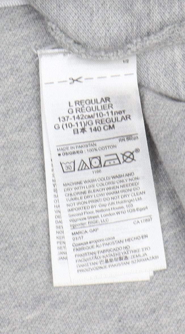 Gap Boys Grey Polo Shirt Size L Regular Fit