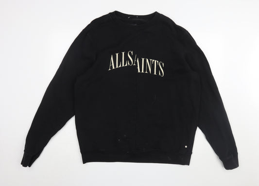 AllSaints Men's Black Pullover Sweatshirt M