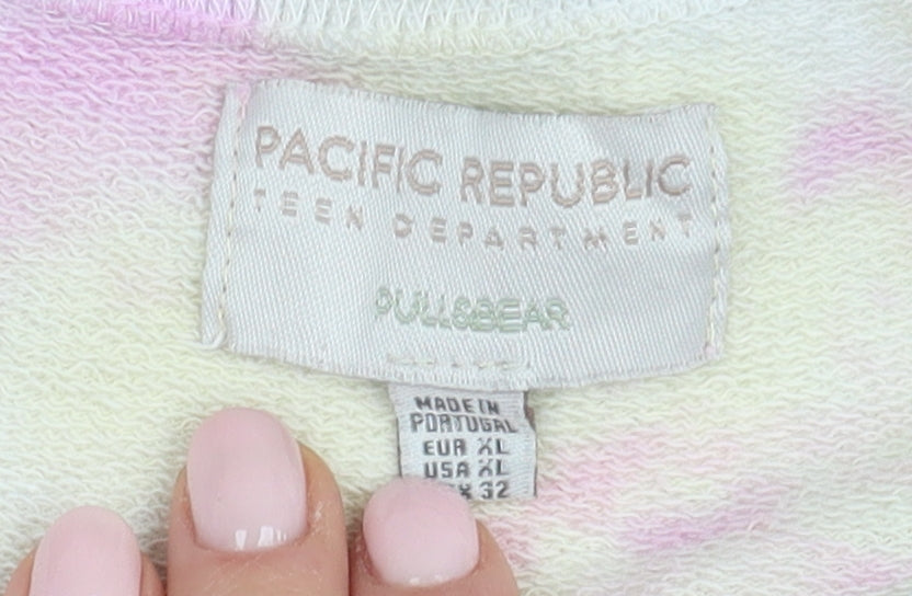 Pacific Republic Teens Pink Tie-Dye Logo Sweatshirt, Size 12