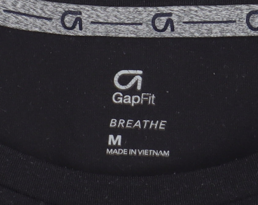 GapFit Men's Black Long Sleeve T-Shirt Medium