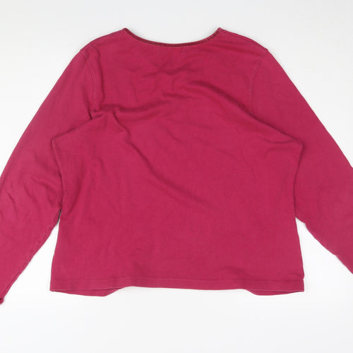 Hawkshead Women's Red V-Neck Long Sleeve T-Shirt