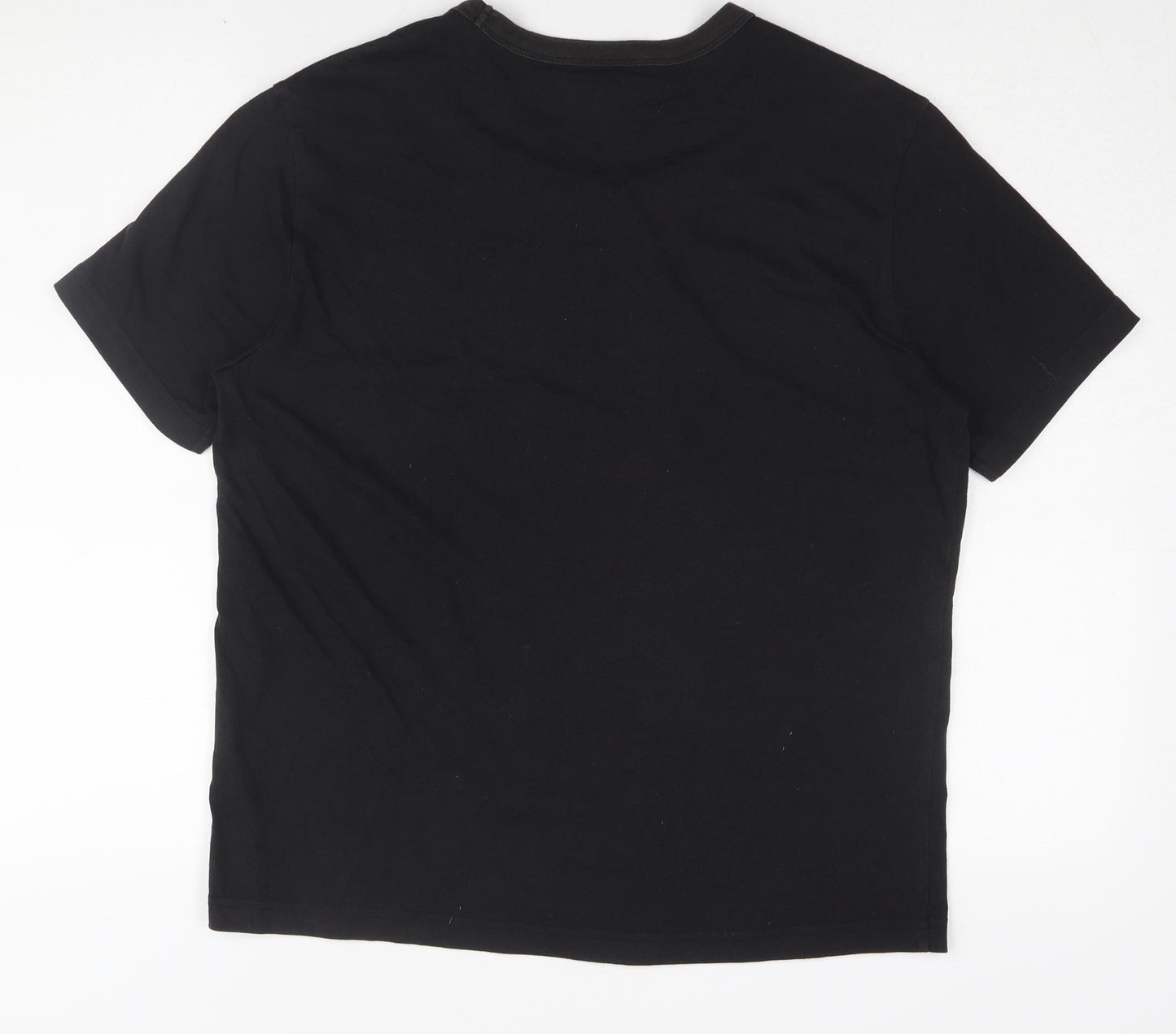 Champion Men's Black T-Shirt Medium, Solid Casual Tee