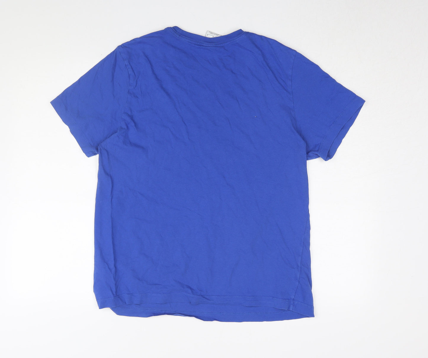 Nike Men's Blue Cotton Short Sleeve T-Shirt, Medium