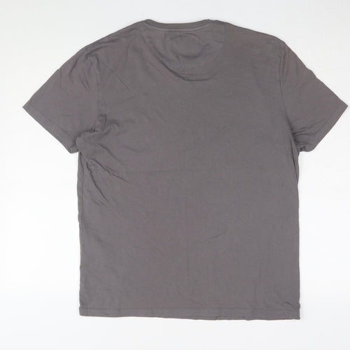 Lyle & Scott Men's Grey Cotton T-Shirt L