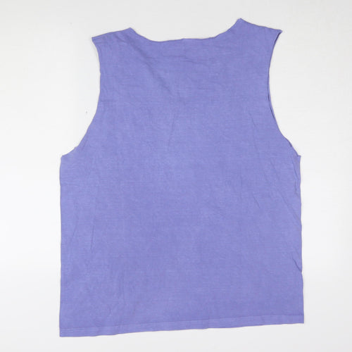 Nirvana Men's Sleeveless Purple Graphic T-Shirt M