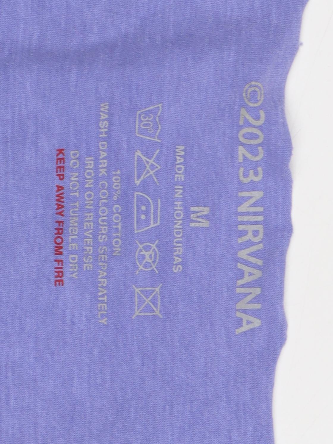 Nirvana Men's Sleeveless Purple Graphic T-Shirt M