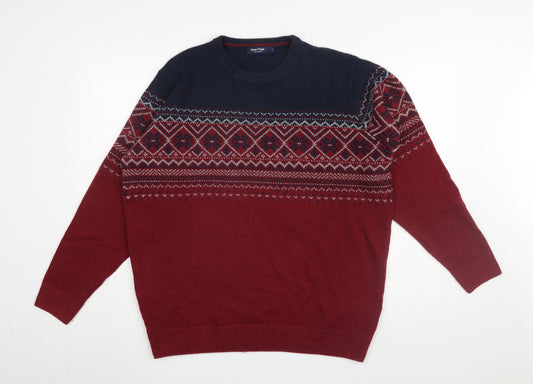 James Pringle Men's Multicolour Fair Isle Pullover Jumper L