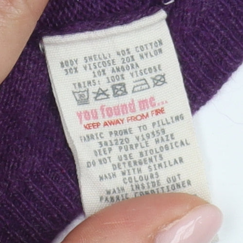 White Stuff Women's Purple Cardigan Size 18