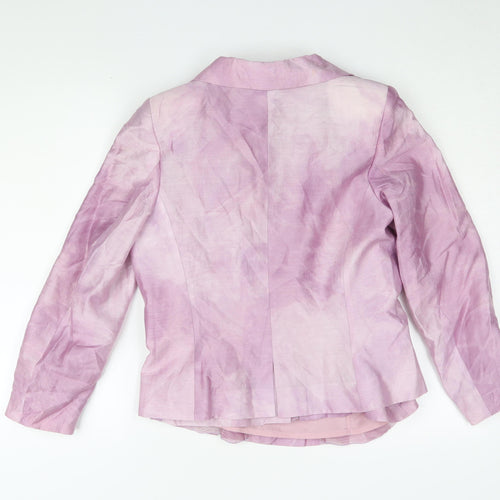 Presen Pink Silk Linen Women's Blazer Size 10