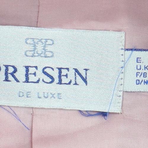 Presen Pink Silk Linen Women's Blazer Size 10