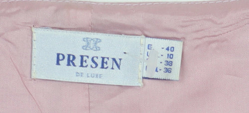 Presen Women's Pink Silk Linen Sleeveless Blouse