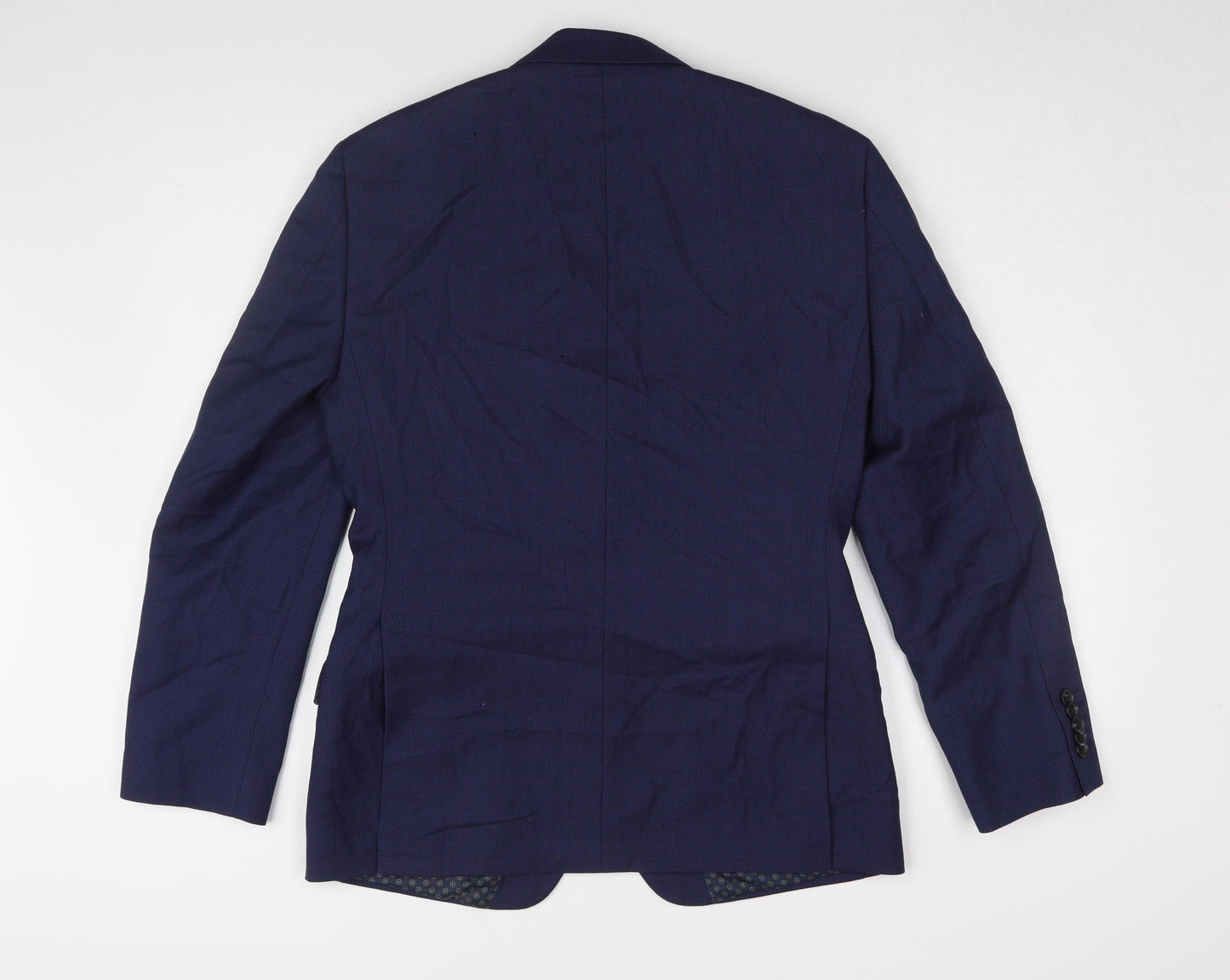 T.M. Lewin Men's Blue Slim Fit Blazer, Size 36S