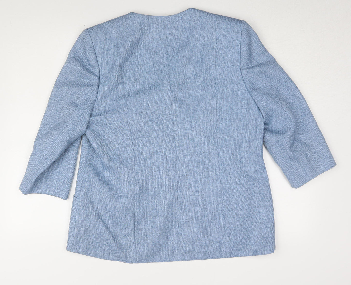 Eastex Women's Blue Blazer, Size 14, Lined, 3/4 Sleeve