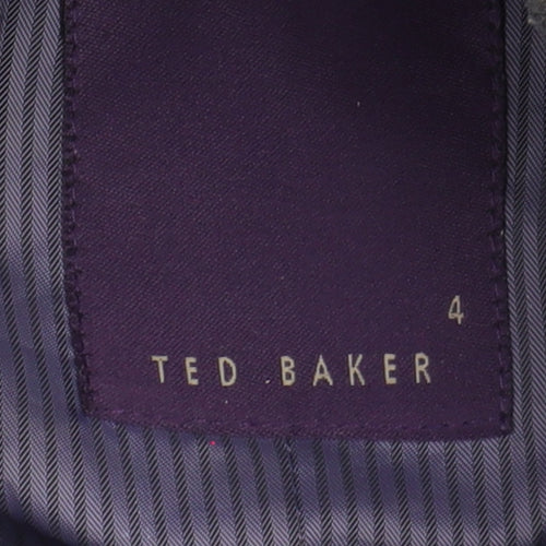 Ted Baker Men's Grey Pea Coat, Size M, Classic Style