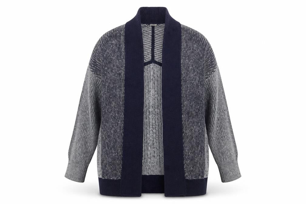 Front view of Gap Women's Blue Cardigan S Long Sleeve Knit