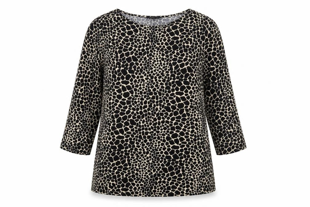 Front view of Dorothy Perkins Women's Black Blouse, size 14, Tunic