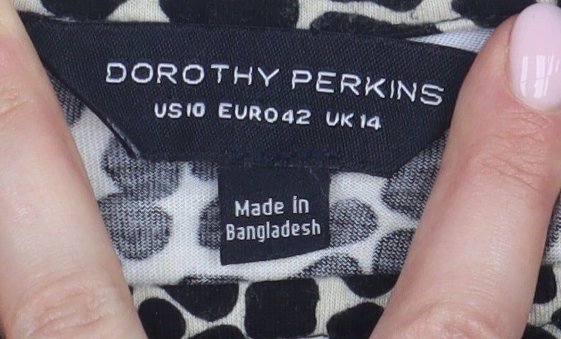 Dorothy Perkins Women's Black Blouse Size 14 Tunic