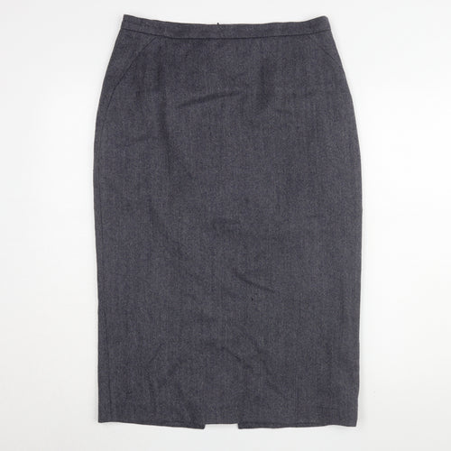 L.K. Bennett Women's Grey Midi Pencil Skirt Size 14