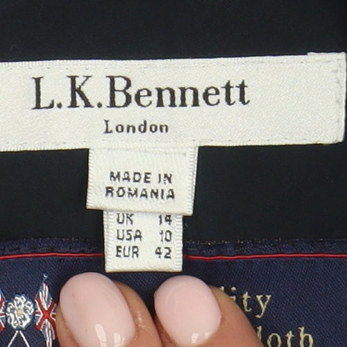 L.K. Bennett Women's Grey Midi Pencil Skirt Size 14
