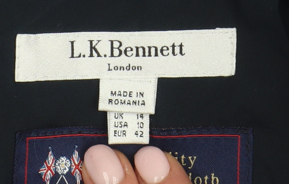 L.K. Bennett Women's Grey Midi Pencil Skirt Size 14